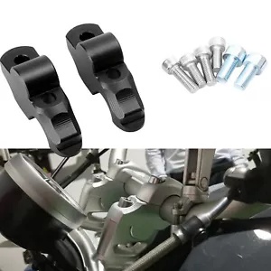 オートバイハンドルバーバーライザークランプ BMW R Nine T 2014-2018 2015 ブラック 2 個 Motorcycle Handlebar Bar Riser Clamps For BMW R Nine T 2014-2018 2015 Black 2PCS