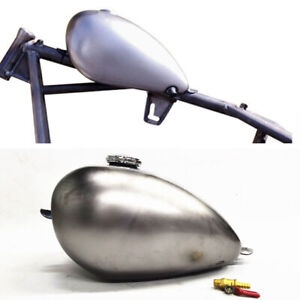 未塗装ユニバーサルガス燃料タンクシルバーハーレー 4 センチメートルハイウエスト 8L 2.1gal DN Unpainted Universal Gas Fuel Tank Silver For Harley 4cm High Waist 8L 2.1gal DN