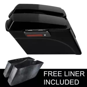 ハードサドルバッグ & 6x9 インチスピーカー蓋 + ブラックラッチ