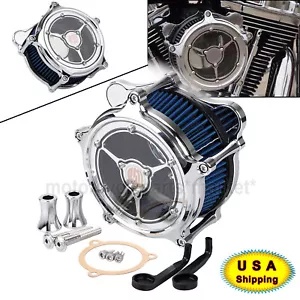 RSD クローム エア クリーナー ブルー インテーク フィルター ハーレー