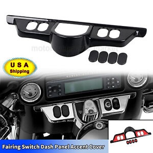 オートバイフェアリングスイッチダッシュパネルカバーハーレーエレクトラグライド FLHT FLHX Motorcycle Fairing Switch Dash Panel Cover For Harley Electra Glide FLHT FLHX