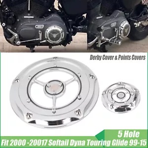 5穴エンジンダービータイマータイミングカバーハーレーダイナスーパーグライドストリートボブ用 5 Holes Engine Derby Timer Timing Cover For Harley Dyna Super Glide Street Bob