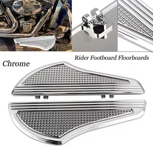 クロームドライバーフットペグフロアボードハーレーヘリテージ