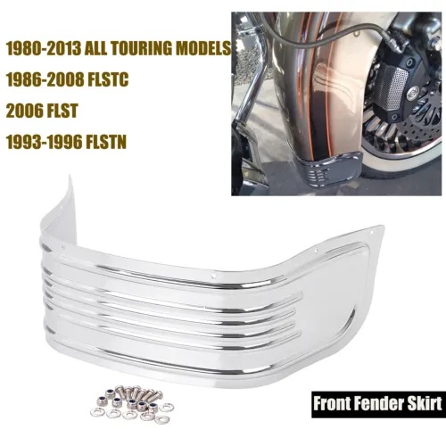 ハーレーツーリングウルトラクラシックトライグライドロードキングFLH用フロントフェンダートリムスカート Front Fender Trim Skirt For Harley Touring Ultra Classic Tri Glide Road King FLH