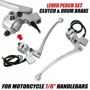 ホンダレバーパーチ用 ミラーマウント+スイッチワイヤー+クラッチ+ドラムブレーキ7/8インチ付き For Honda Lever Perch w/ Mirror Mounts + Switch Wire + Clutch + Drum Brake 7/8