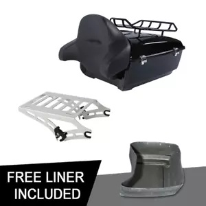 ブラックキングパック トランクバックレストラック ハーレーツーリング