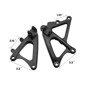 マットブラックフロントフットレストフットペグブラケットヤマハ YZFR1 YZF-R1 09-14 米国に適合 Matte Black Front Footrest Footpeg Bracket Fit For Yamaha YZFR1 YZF-R1 09-14 US その他バイクパーツ