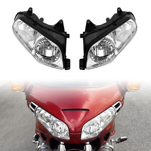 クリアレンズヘッドライトヘッドランプアセンブリホンダゴールドウィング 1800 GL1800 01-11 に適合 Clear Lens HeadLight HeadLamp Assembly Fit For Honda Goldwing 1800 GL1800 01-11