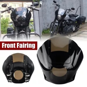 オートバイのヘッドライトフェアリング 1/4 スモークフロントガラスハーレーソフテイルダイナ FXD Motorcycle Headlight Fairing 1/4 Smoke Windshield For Harley Softail Dyna FXD