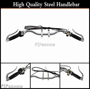 クロームオートバイハンドルバーとグリップレバーケーブル BMW R1 R71