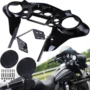 ハーレーエレクトラグライドクラシック 1998-13 光沢のあるダブル DIN