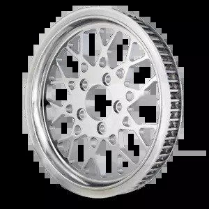 DNA クローム 1 1/8 インチ x 65 歯 クローム メッシュ リア