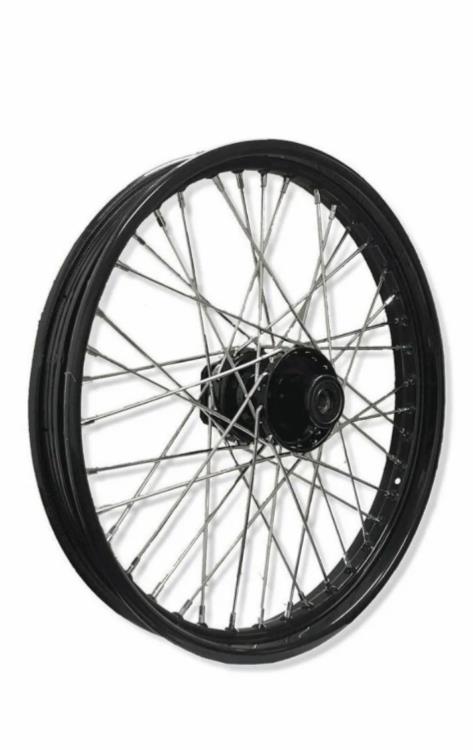 そら出品 フロント 21 x 2.15 40 スポーク ブラック リム ハブ ホイール