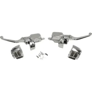 クローム ハンドルバー ハンド コントロール 油圧 9/16 シングル