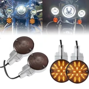 ペア LED フラットターンシグナルライトラメハーレーソフテイル