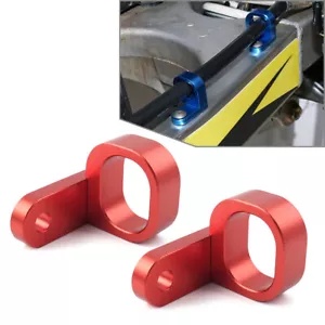 リアブレーキラインホースクランプスズキ DRZ400SM 2005-2022 レッドオートバイ 1 ペア Rear Brake Line Hose Clamp For Suzuki DRZ400SM 2005-2022 RED Motorcycle 1pair