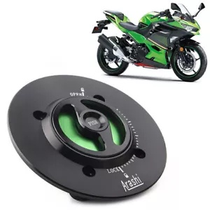 適合 KAWASAKI Ninja400 グリーン ガス燃料キャップ タンク