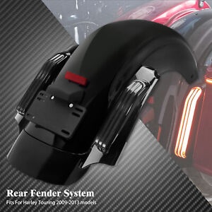 CVO スタイル LED リアフェンダーシステムターンシグナルハーレーツーリング 2009-2013 に適合 CVO Style LED Rear Fender System Turn Signal Fit For Harley Touring 2009-2013