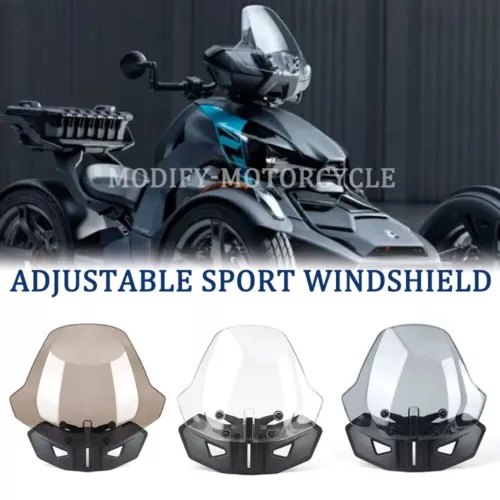 Can-Am Ryker 900 ACE 2019-2023用調整可能なフロントガラス