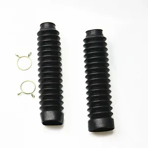 バイク黒ゴムダストジャケットカバーフロントフォークブーツオフロード