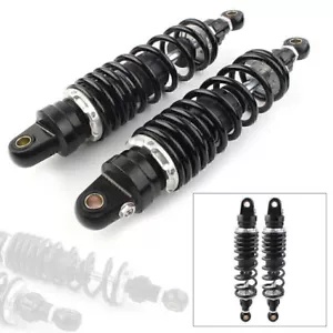 1 ペア 360 ミリメートルオートバイリアショックアブソーバー KH125 100 RS100/125 新しい黒 1 Pair 360MM Motorcycle Rear Shock Absorber for KH125 100 RS100/125 New Black