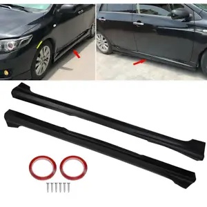 サイドスカート 2008-2013 トヨタ カローラ ロッカーパネル ボディキット 未塗装ブラック Side Skirt For 2008-2013 Toyota Corolla Rocker Panel Body Kits Unpainted Black