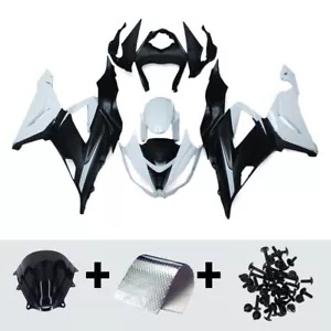 フェアリングキット ボディワーク 2013-2018 14 15 Ninja ZX6R ZX636 Kawasaki ブラック ホワイト Fairings Kit Bodywork for 2013-2018 14 15 Ninja ZX6R ZX636 Kawasaki Black White
