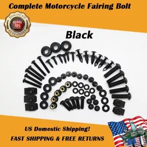 FT コンプリートブラックフェアリングボルトキット 2017-2019 Kawasaki Ninja EX650 650 a01用 FT Complete Black Fairing Bolt Kit for 2017-2019 Kawasaki Ninja EX650 650 a01
