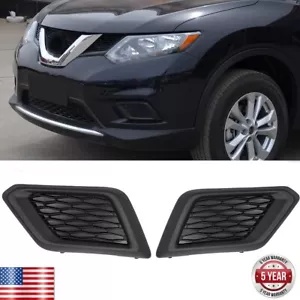 1 ペアフロント左 & 右サイドフォグランプカバー 2014 2015 2016 日産ローグ US 1 Pair Front Left & Right Side Fog Lamp Cover For 2014 2015 2016 Nissan Rogue US