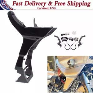 ブラックサイドフェアリングチンスポイラーハーレーロードグライド 17-2023 FLTRX FLTRXS に適合 Black Side Fairings Chin Spoilers Fit For Harley Road Glide 17-2023 FLTRX FLTRXS 43,200円