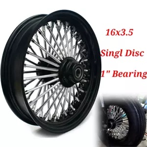 16 3.5 フロント ホイール 48 ファット スポーク ハーレー ファットボーイ ヘリテージ ソフテイル シングルディスク用 16 3.5 Front Wheel 48 Fat Spoke for Harley Fatboy Heritage Softail Single Disc