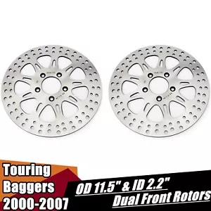 11.5 インチ デュアル フロント ブレーキ ローター スポーツスター 883 1200 ツーリング ロードキング エレクトラグライド 11.5" Dual Front Brake Rotors Sportster 883 1200 Touring Road King Electra Glide
