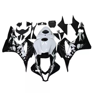 ブラックホワイトフェアリングキット ホンダ CBRR600RR 2007 2008 F5 07 08 ABS ボディワーク用 Black White Fairings Kit for Honda CBRR600RR 2007 2008 F5 07 08 ABS Bodywork