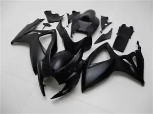 GSXR 600/750 2006 2007 マットブラックフェアリングキットボディワーク + ボルト K6 For GSXR 600/750 2006 2007 Matte Black Fairings Kit Body Work + Bolts K6