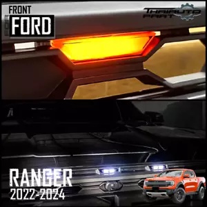 LED フロントグリルライト 4x アンバー 3x ホワイト フォード レンジャー ラプター 次世代 22-24用 LED Front Grille Light 4x Amber 3x White For Ford Ranger Raptor NEXT-GEN 22-24