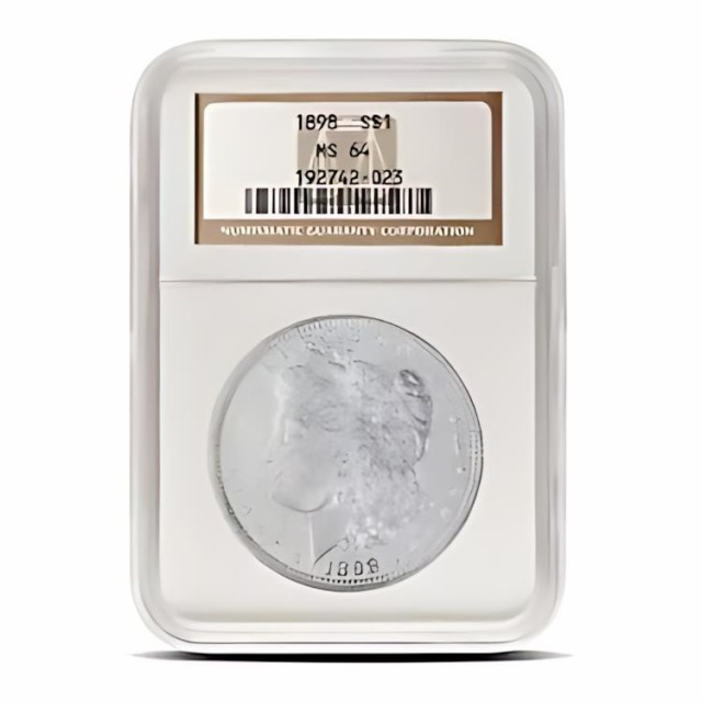 1898 モーガン シルバー ダラー コイン NGC MS64