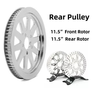66 歯 1 インチ スポーク リアプーリー ローター付き ハーレー ソフテイル ヘリテージ デラックス FXSTD 用 66 Tooth 1" Spoke Rear Pulley w/ Rotors for Harley Softail Heritage Deluxe FXSTD