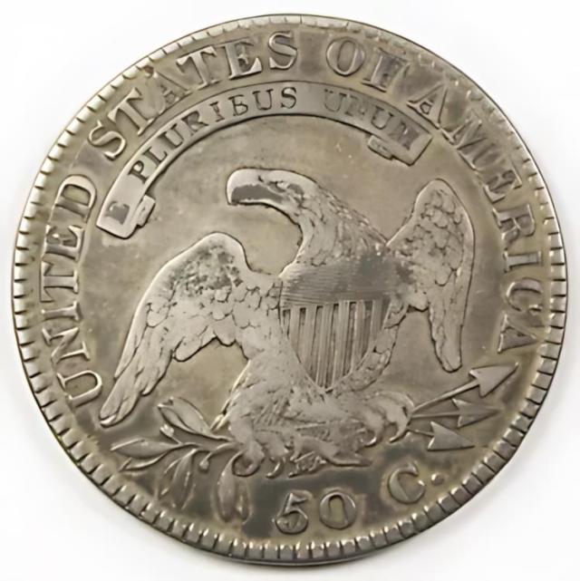 US 1821 キャップド バスト ハーフダラー 50 セント銀貨 VF/XF
