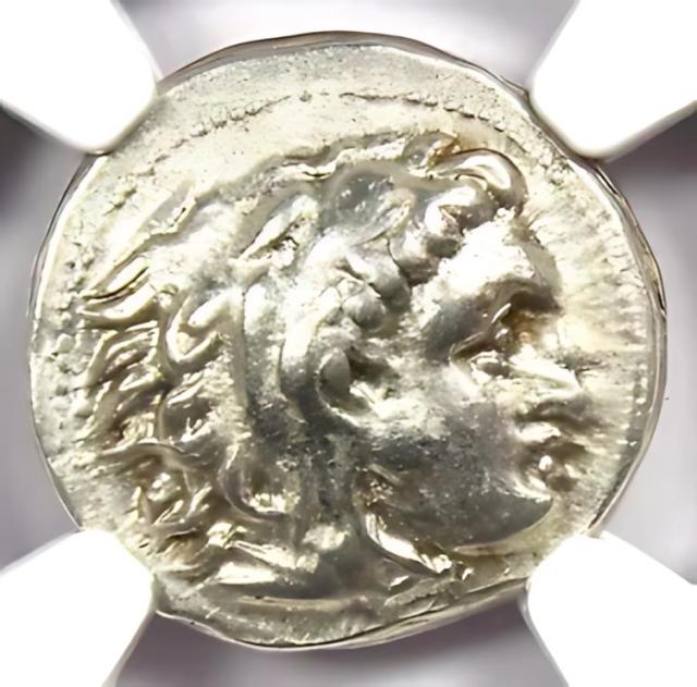 アレキサンダー大王 AR ドラクマ ギリシャ銀貨 紀元前 336 - NGC Choice XF (EF)
