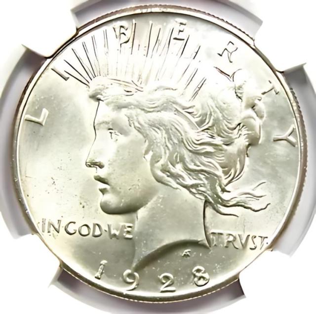 1928年 インド メワールルピー MS 63 格安 1928年 Sピース銀貨 PCGS MS 63 1928年 インド メワールルピー