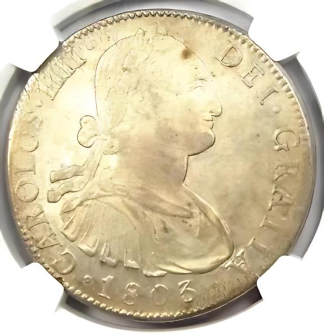 外国銀貨 メキシコ銀貨 1871年 1803 メキシコ チャールズ 4 世 8