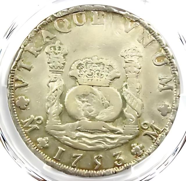 1753 メキシコ ピラー ドル 8 レアル銀貨 (8R) - 認定 PCGS VF 詳細