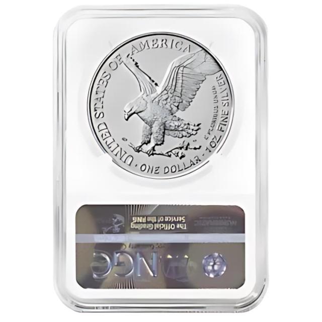 2023 (W) $1 アメリカン シルバー イーグル NGC MS70 ER トランプ ラベル