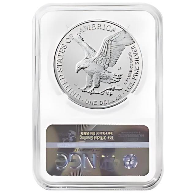 2023-W 光沢仕上げ $1 アメリカン シルバー イーグル NGC MS69 ER