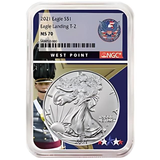 2021 $1 タイプ 2 アメリカン シルバー イーグル NGC MS70 ウエスト ポイント コア