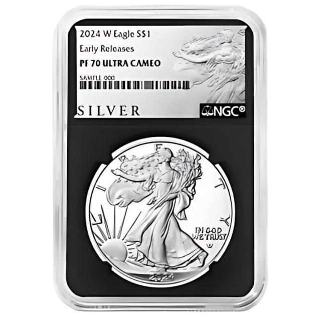 2024-W プルーフ $1 アメリカン シルバー イーグル NGC PF70UC ER ALS ラベル レトロ コア