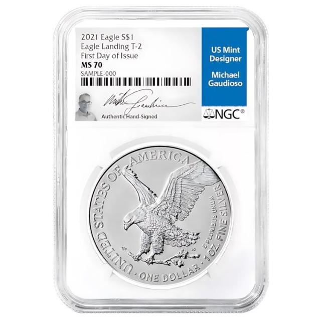 2021 アメリカイーグル銀貨 MS70 サイン入り 2021~2024年 (新品