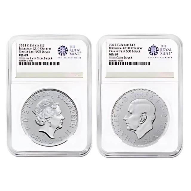 2023 英国シルバー ブリタニア セット NGC MS69 最初と最後の