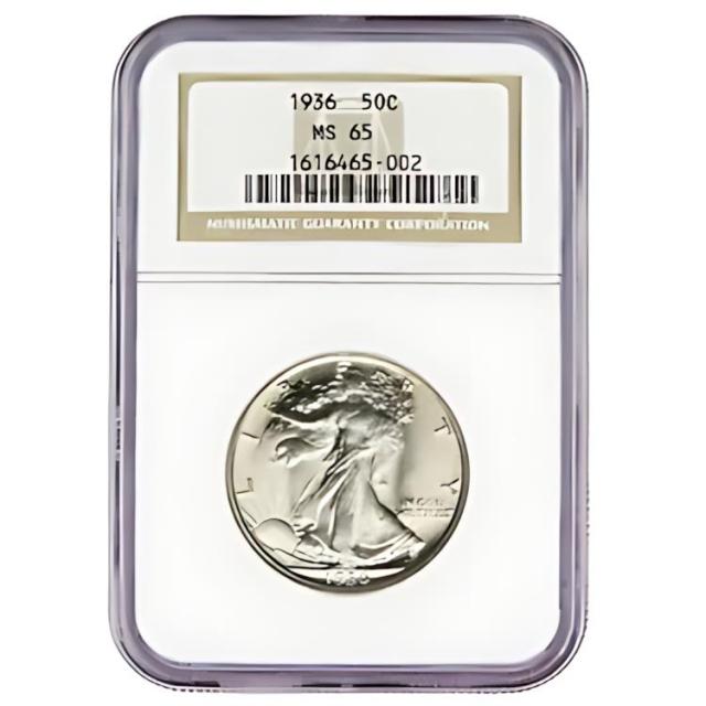1936 50c ウォーキング リバティ シルバー ハーフダラー NGC MS65