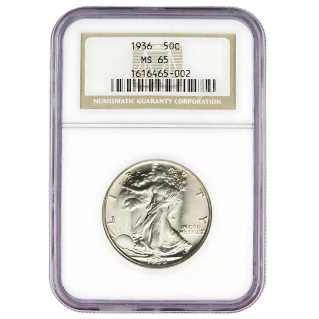 1936 50c ウォーキング リバティ シルバー ハーフダラー NGC MS65
